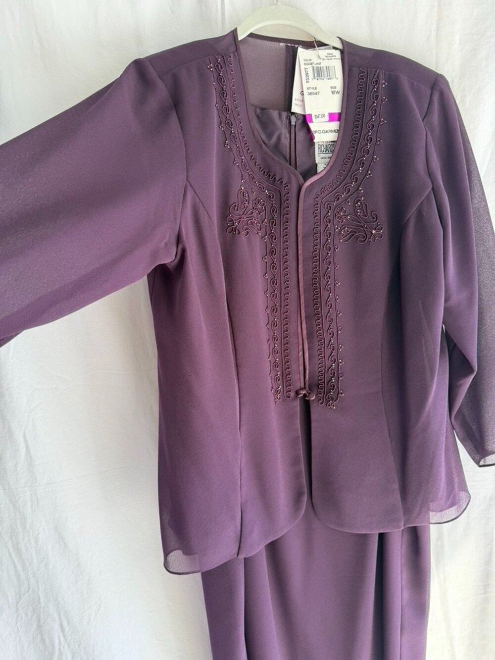 Plus Size NWT R&M Richards by Karen Kwong 2-Piece Dress & Jacket – 16W